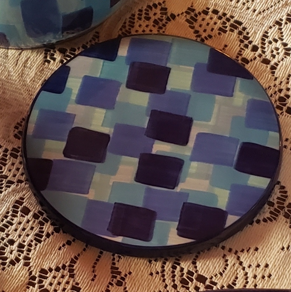 Gail Pittman Kaleidoscope Blue 2004 trivet